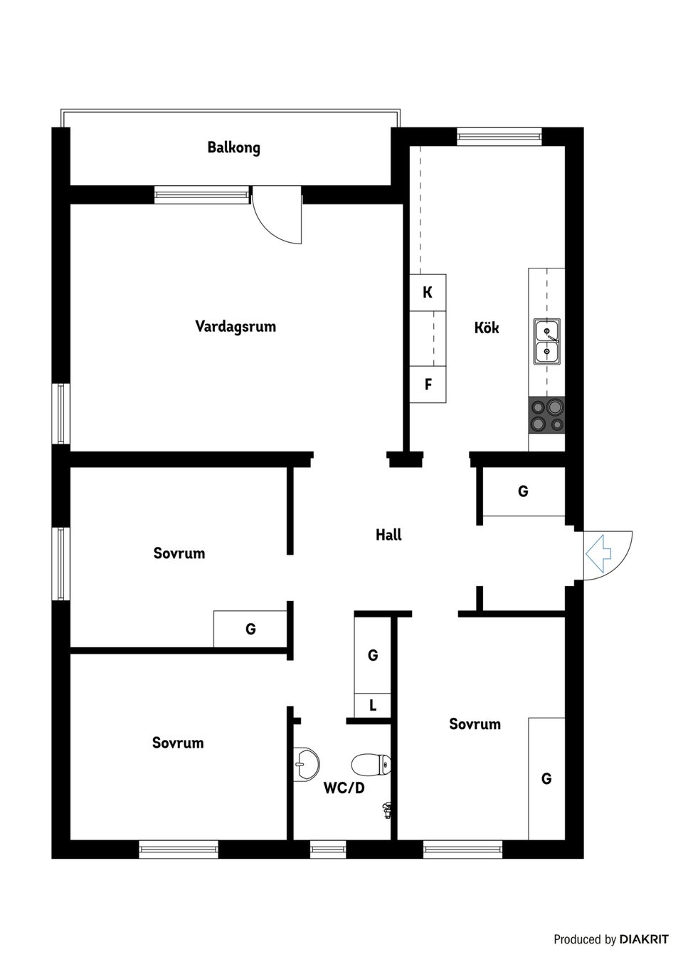 Bostadsrätt, Oppeby torg 2A, Oppeby, Nyköping
