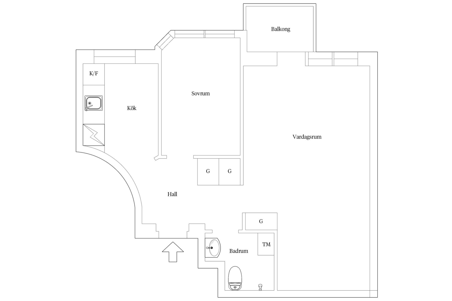 Bostadsrätt, Tjustgatan 3, Södermalm Katarina, Stockholm