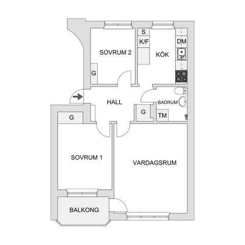Bostadsrätt, Hövdingagatan 5, vån 4, Aspudden, Stockholm