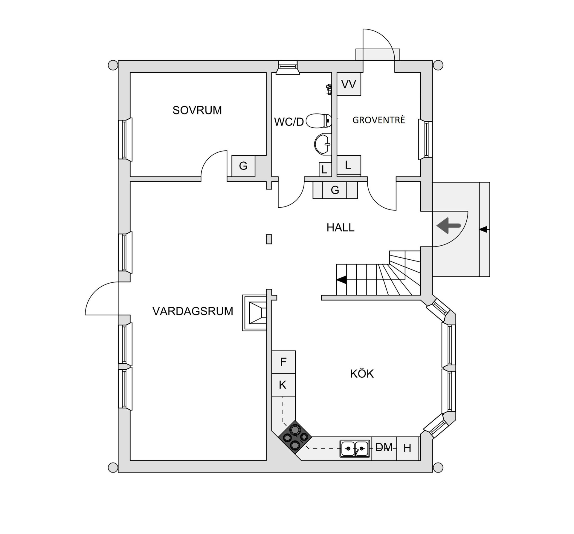 Villa, Haratjärnvägen 1, Ursviken, Skellefteå