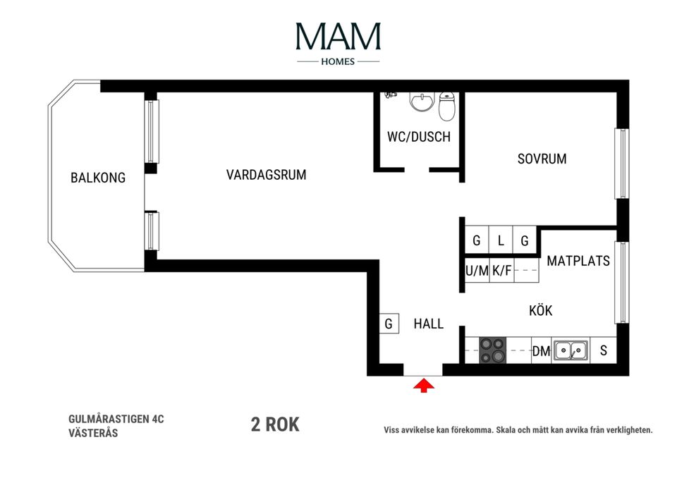 Bostadsrätt, Gulmårastigen 4C, Gideonsberg, Västerås