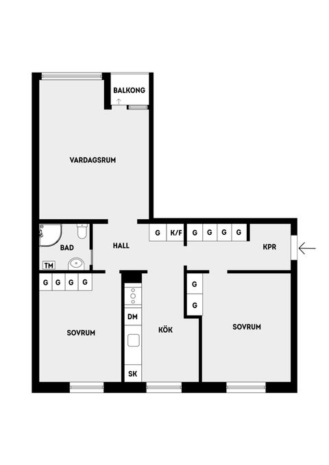 Bostadsrätt, Örnstigen 6, högst upp i huset, Näsbypark, Täby