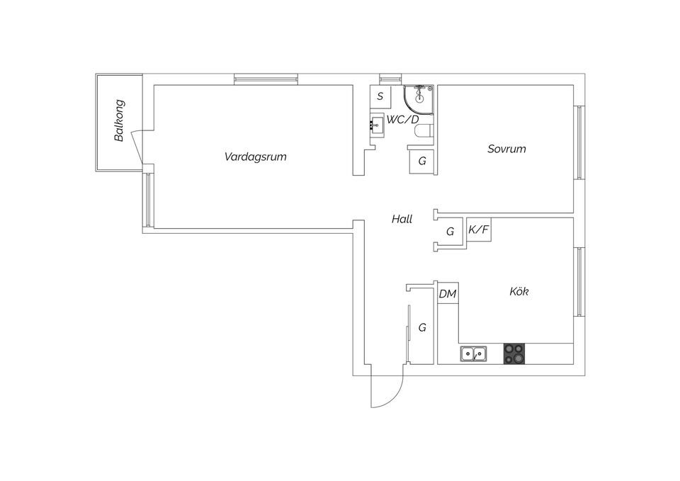 Bostadsrätt, Annebergsgatan 1B, Öster, Nyköping