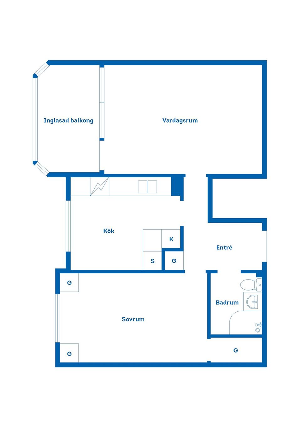 Bostadsrätt, Södra Slottsgatan 22B, Söder, Gävle