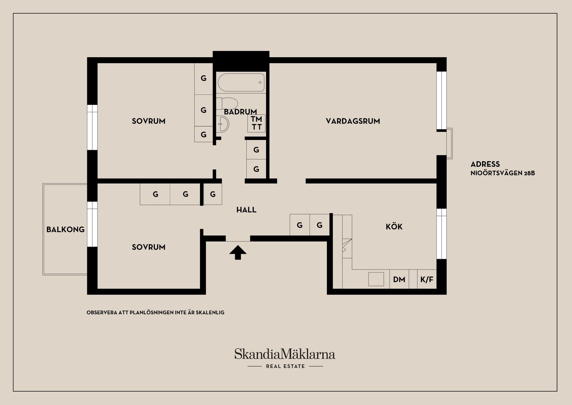 Bostadsrätt, Nioörtsvägen 28B, Stockholm