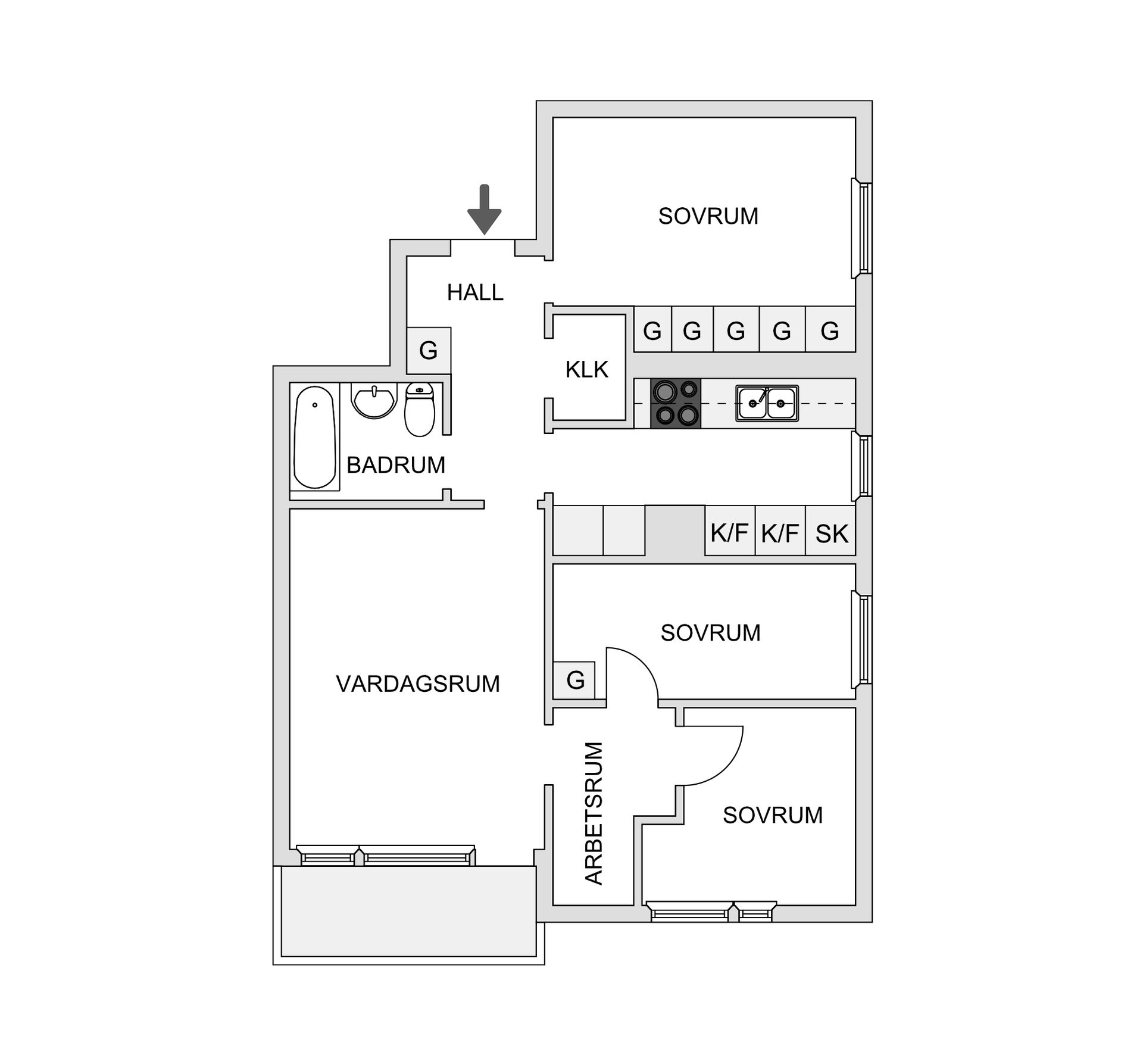 Bostadsrätt, Russinvägen 4, Hökarängen, Stockholm