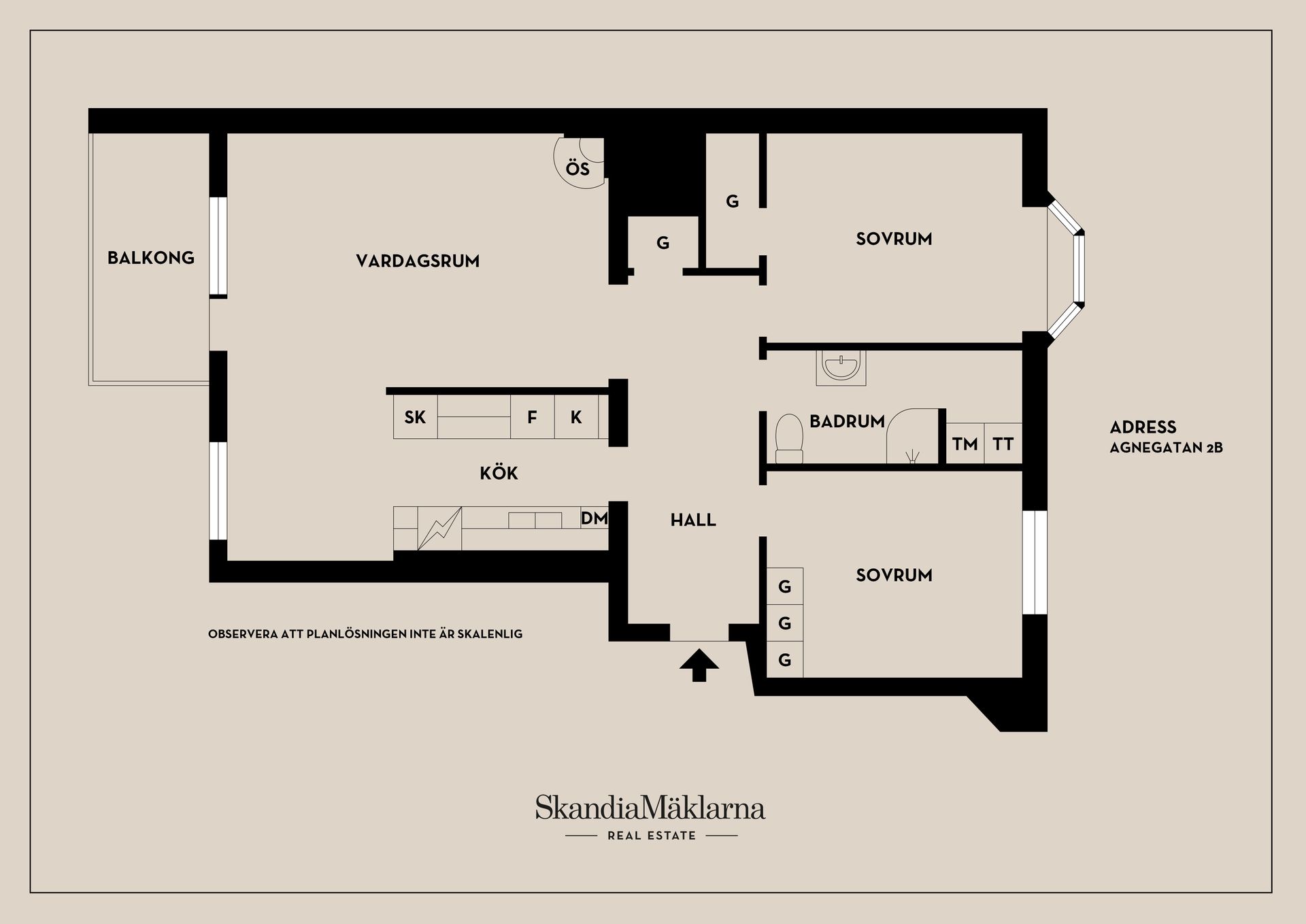 Bostadsrätt, Agnegatan 2B, Västerås