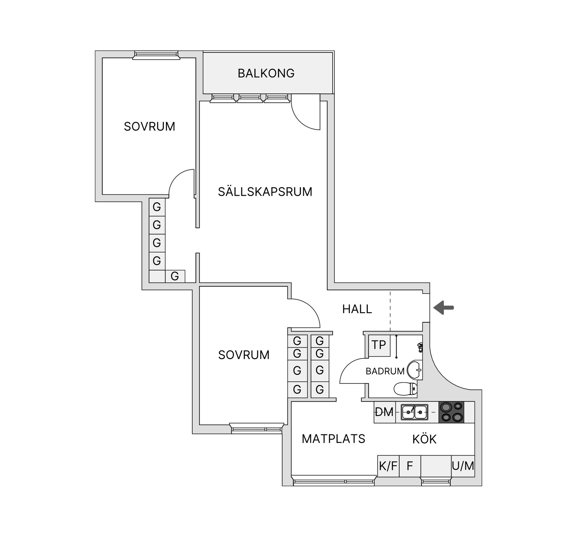 Bostadsrätt, Folkungavägen 19, 2 tr., Häggvik, Sollentuna