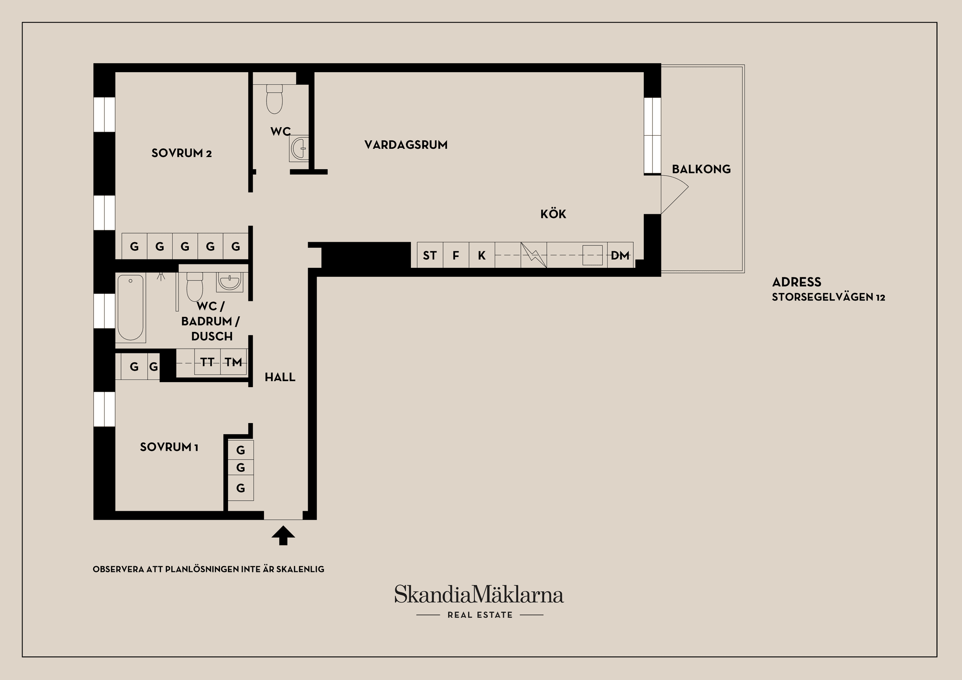 Bostadsrätt, Storsegelvägen 12, Gröndal, Stockholm