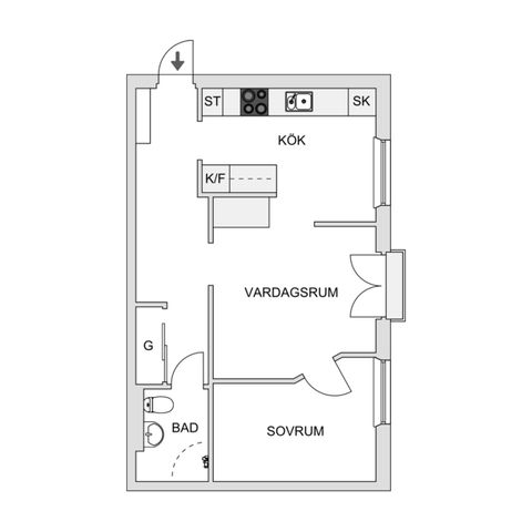 Bostadsrätt, Byggmästaregatan 2B, Långö, Karlskrona