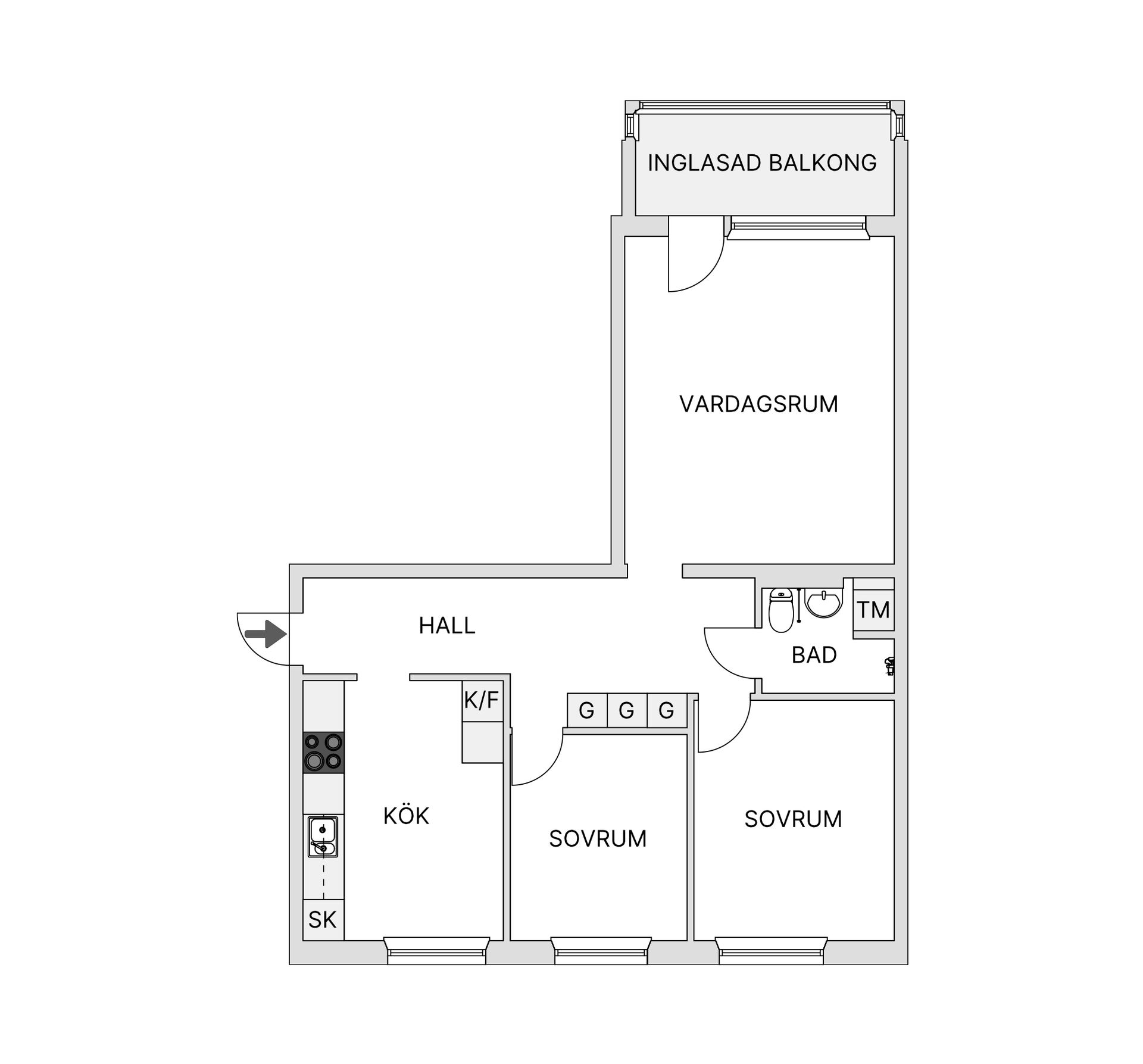 Bostadsrätt, Byggmästaregatan 2G, Långö, Karlskrona
