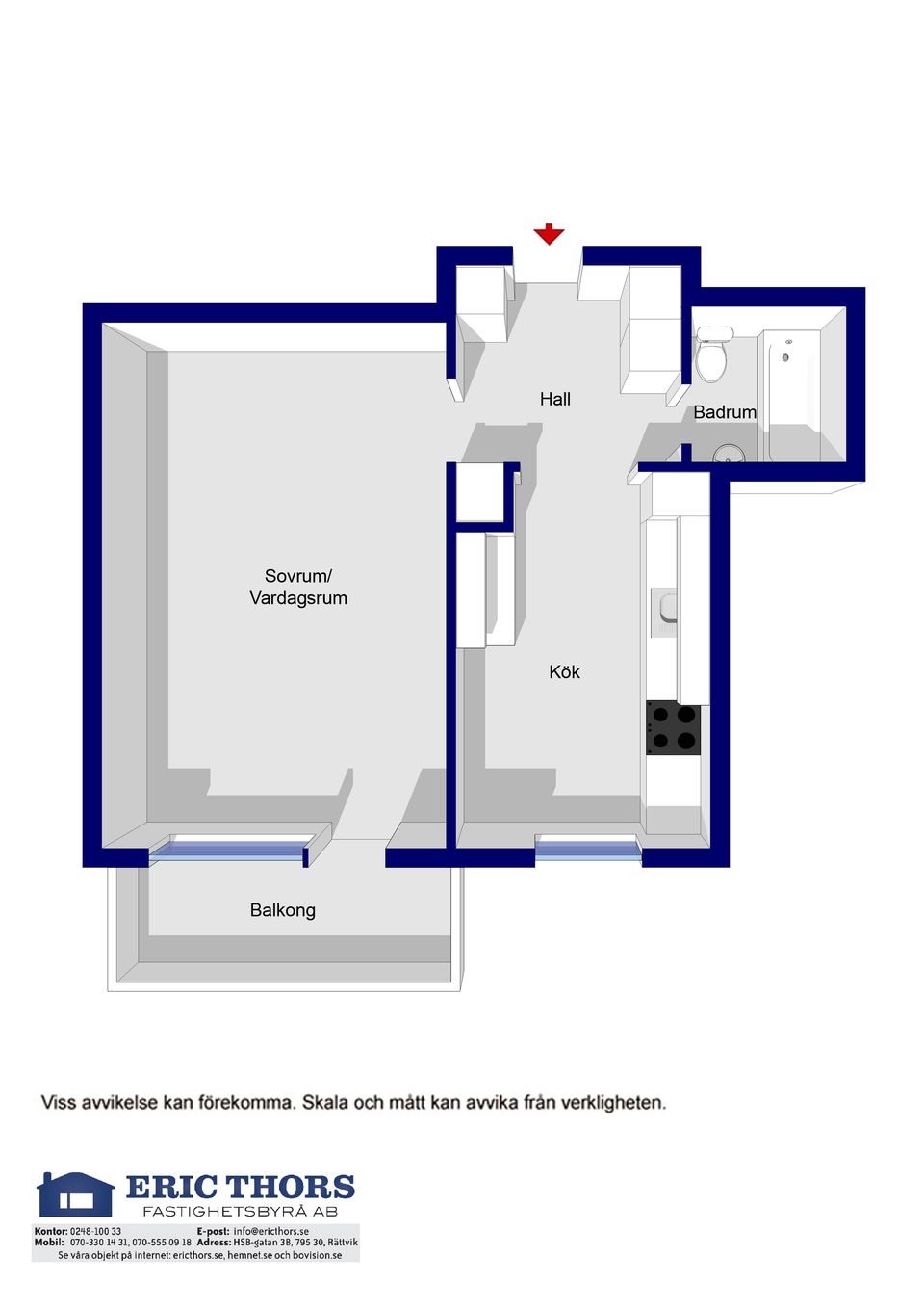 Bostadsrätt, HSB gatan 1D ( 2 tr våning 3 ), Centrum, Rättvik