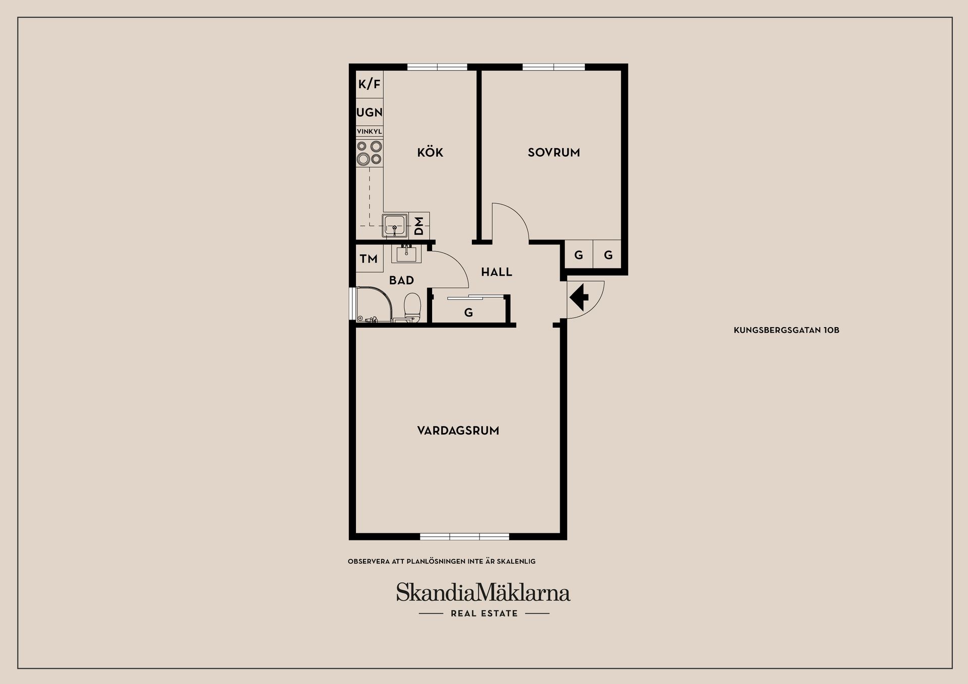 Bostadsrätt, Kungsbergsgatan 10B, Tannefors/centralt, Linköping