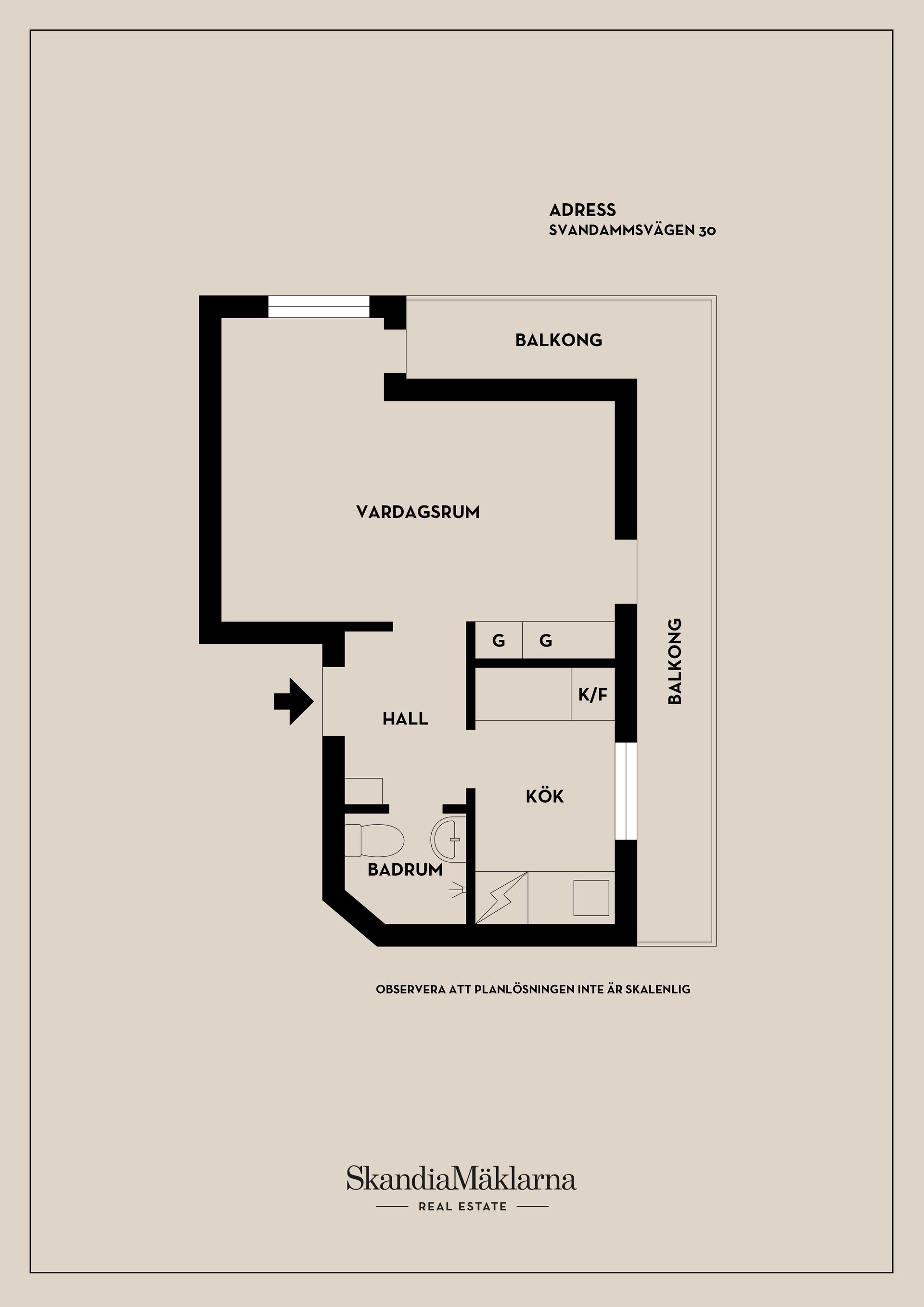 Bostadsrätt, Svandammsvägen 30, Midsommarkransen, Stockholm