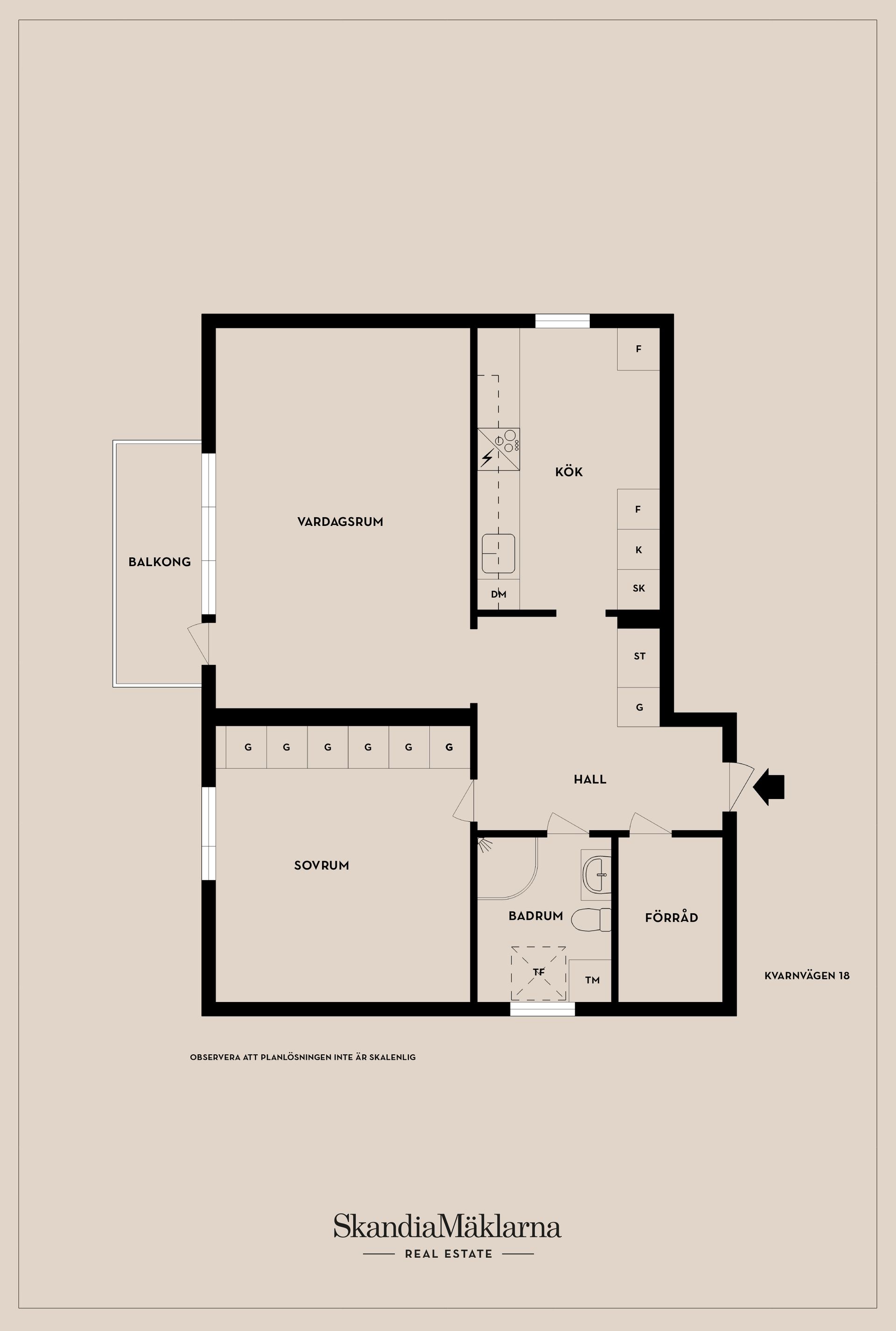 Bostadsrätt, Kvarnvägen 18, Huskvarna - Petersberg, Jönköping