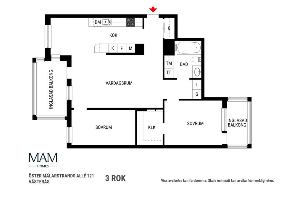 Bostadsrätt, Öster Mälarstrands allé 121, Öster Mälarstrand, Västerås