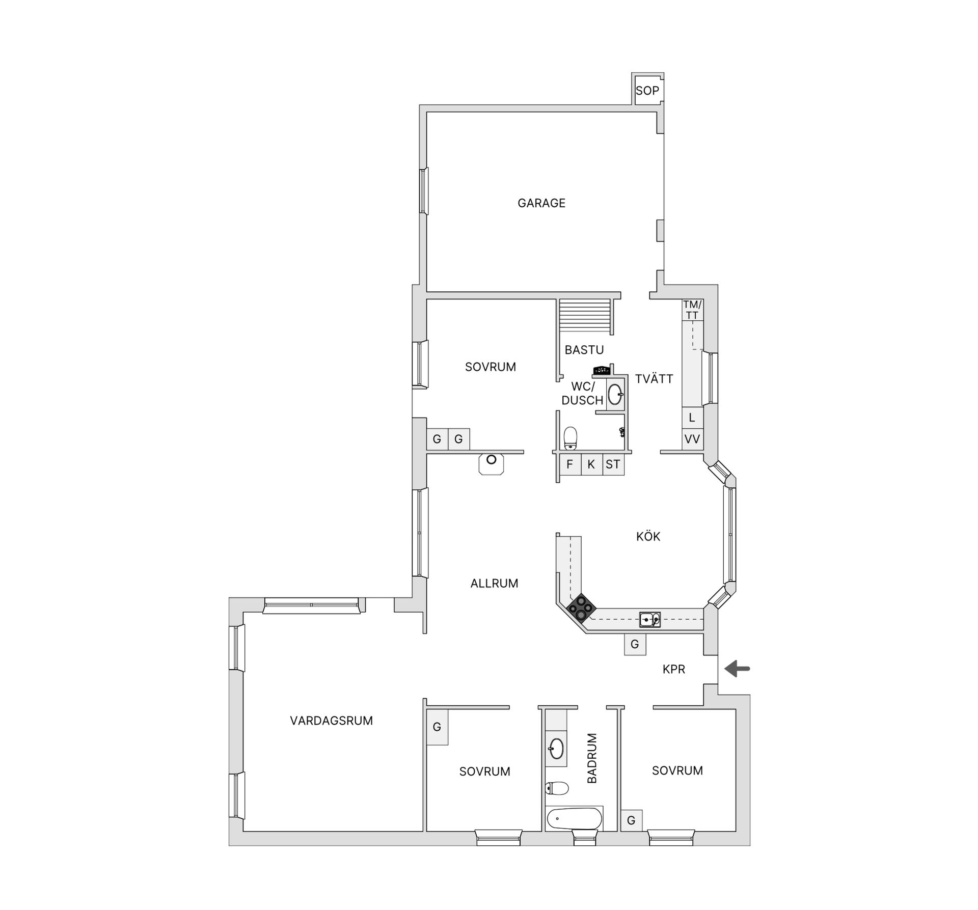 Villa, Lägergatan 26, Byske, Skellefteå