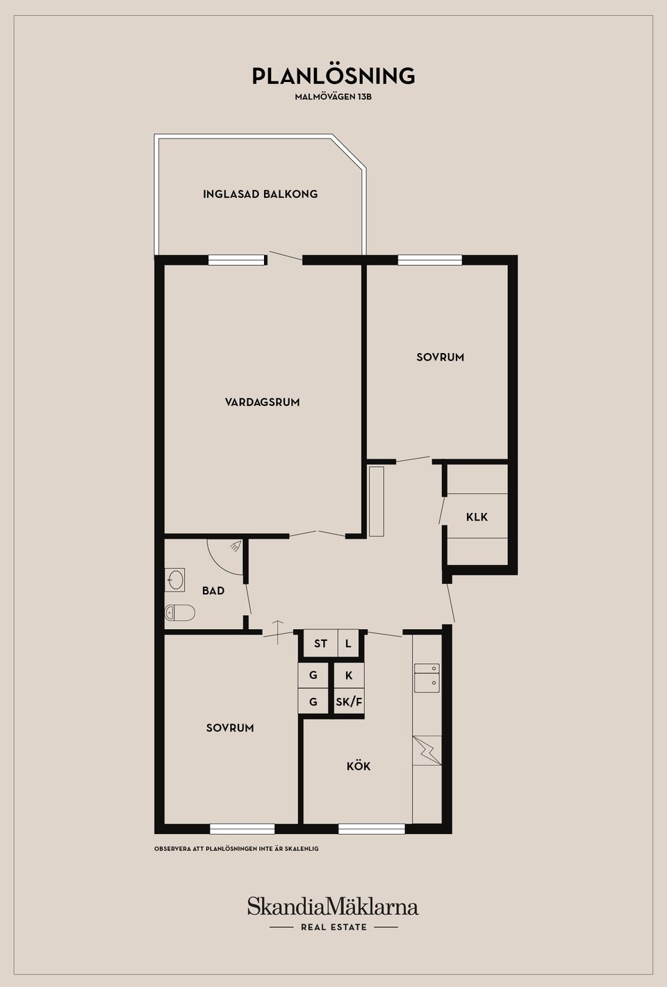 Bostadsrätt, Malmövägen 13B, Edvinshem, Ystad