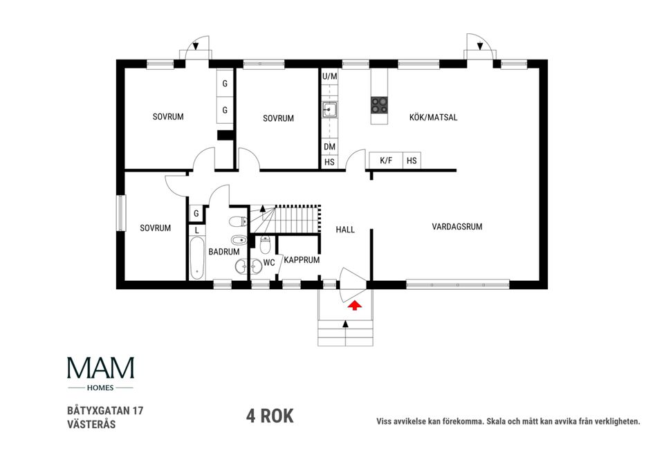 Villa, Båtyxgatan 17, Bjurhovda, Västerås