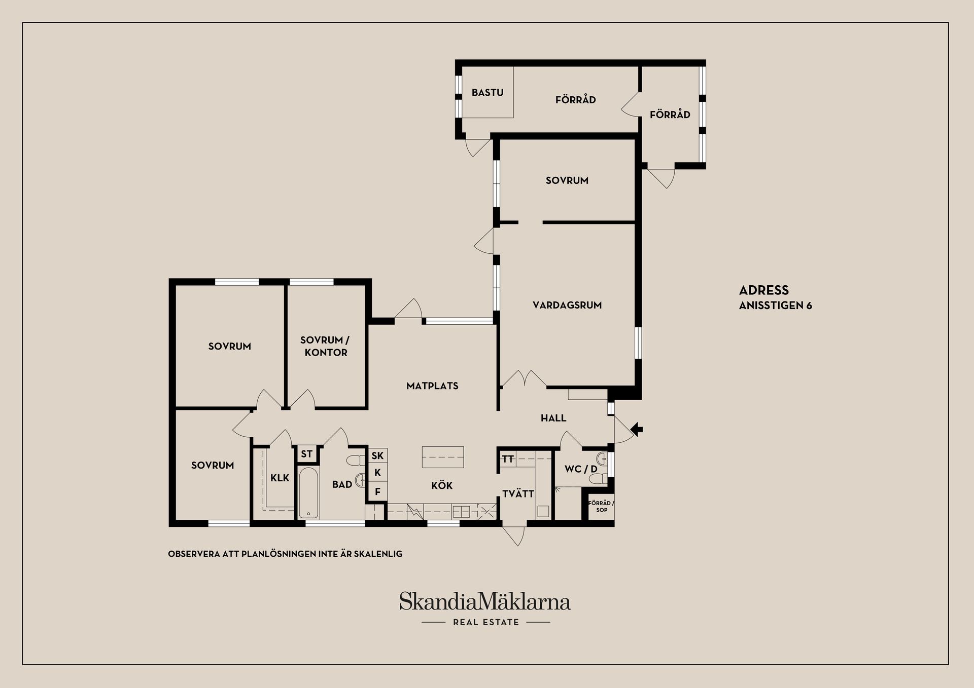 Radhus, Anisstigen 6, Arnö, Nyköping