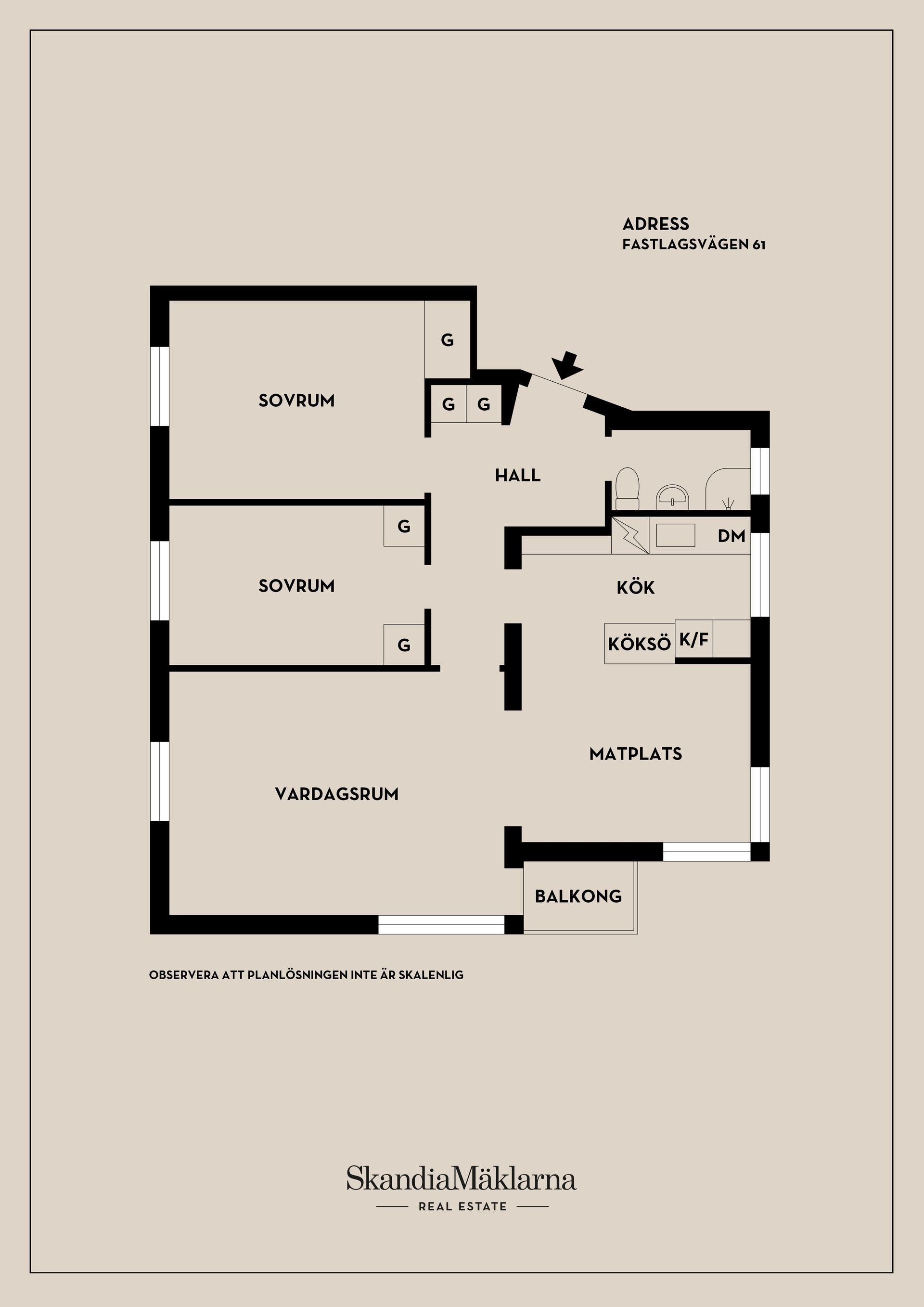 Bostadsrätt, Fastlagsvägen 61, Aspudden, Stockholm