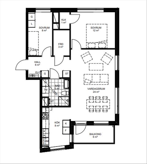 Bostadsrätt, Tyska Bottens Väg 37B, D-1201, Nockebyhov, Stockholm
