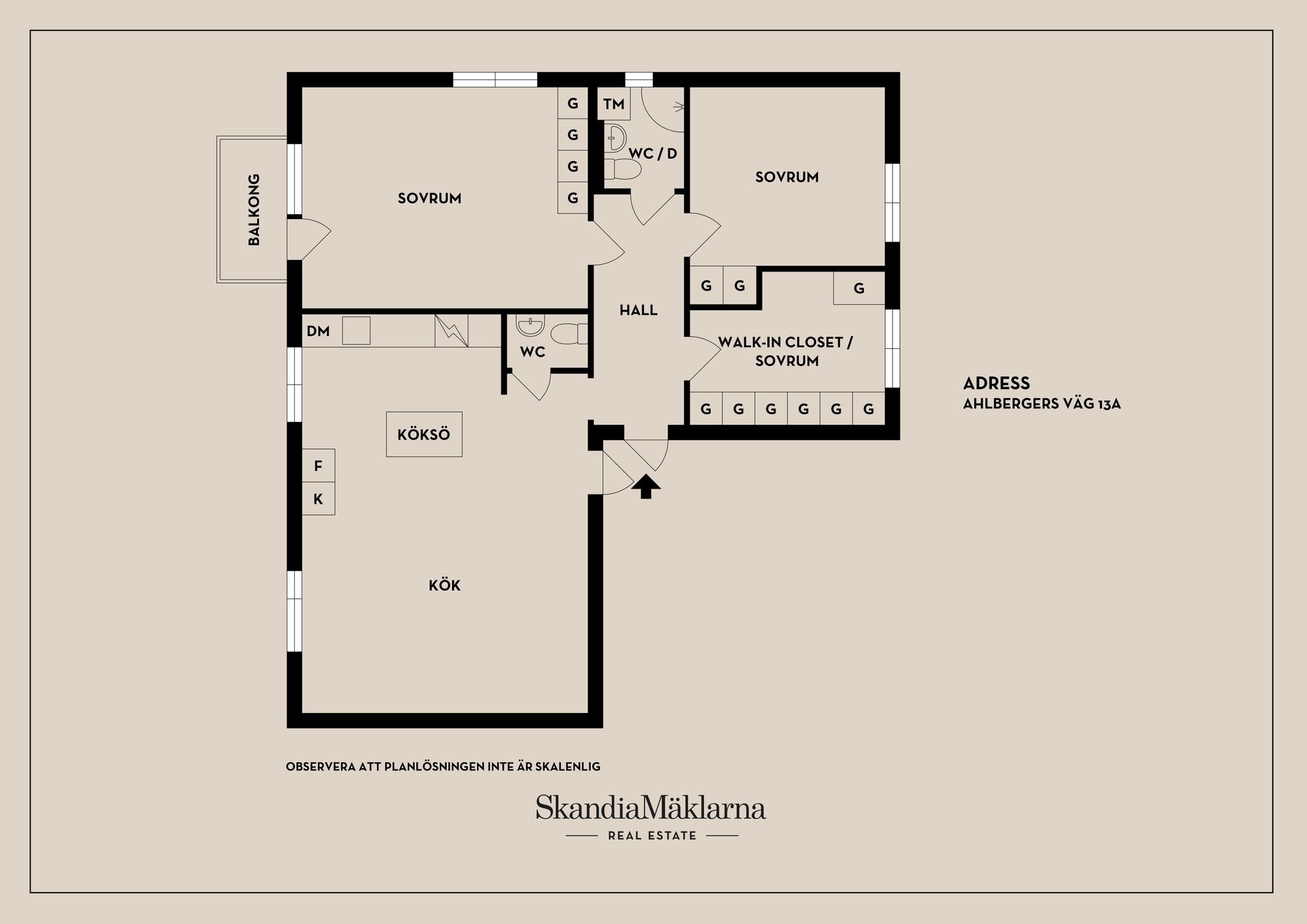 Bostadsrätt, Ahlbergers väg 13A, Hemgården/Högbrunn/Väster, Nyköping