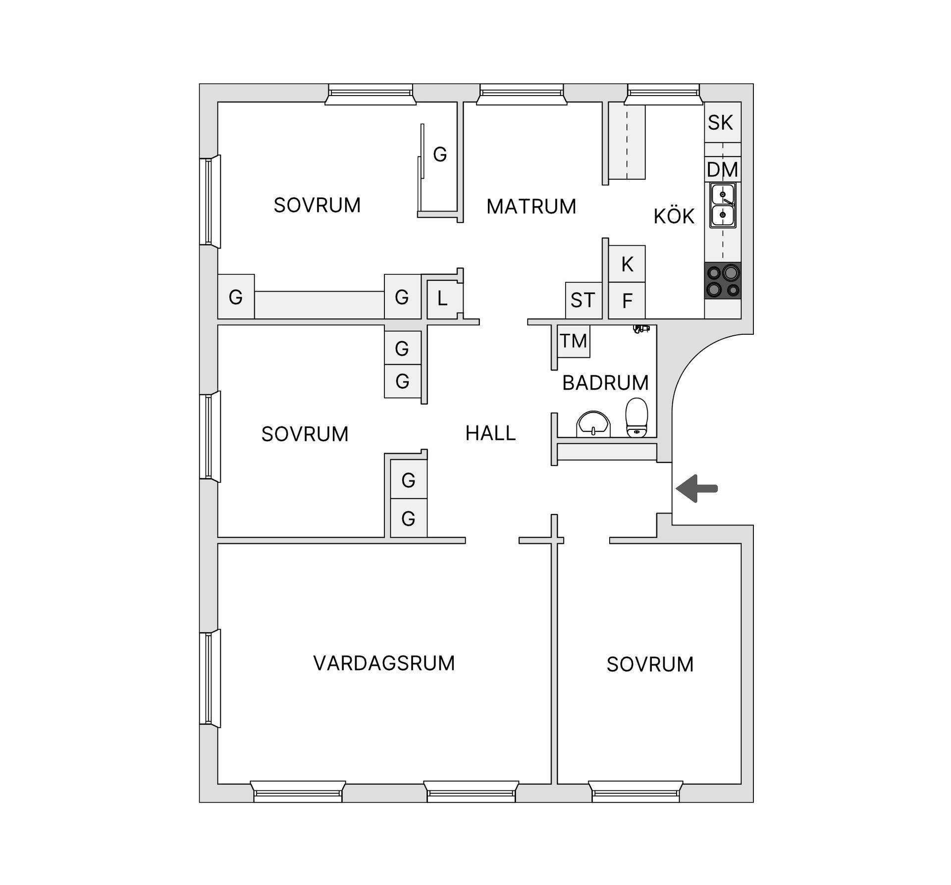 Bostadsrätt, Brunnsgränd 3, Centrala Östersund, Östersund