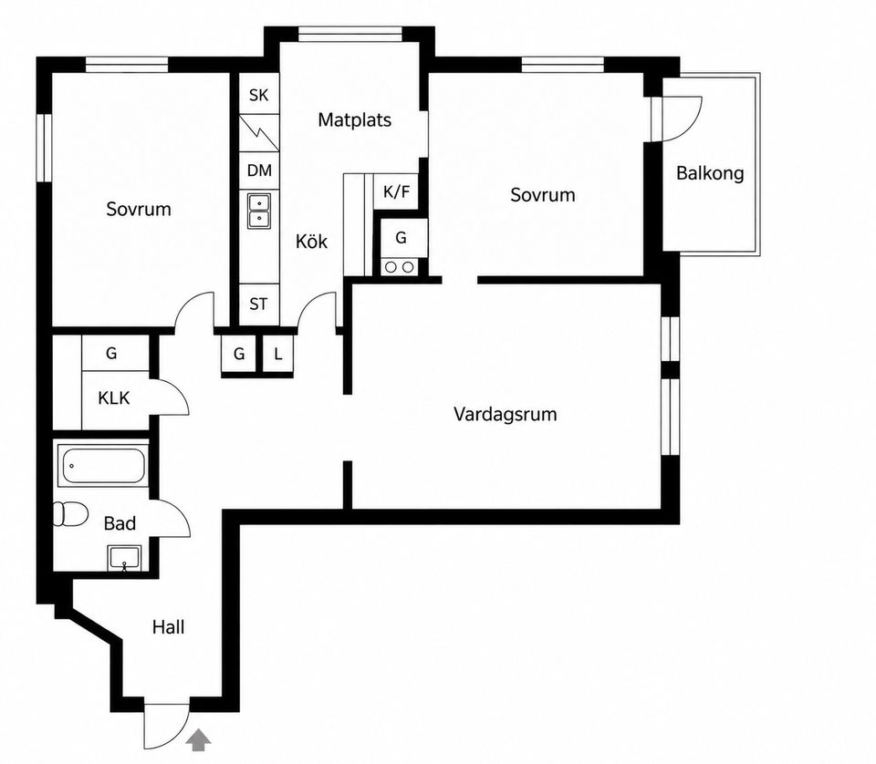 Bostadsrätt, Hannebergsgatan 22, Solna Centrum, Solna