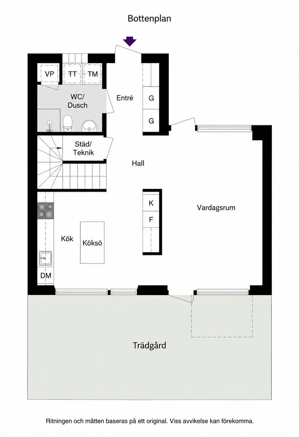 Radhus, Vitmossvägen 16, Lindbacken, Uppsala