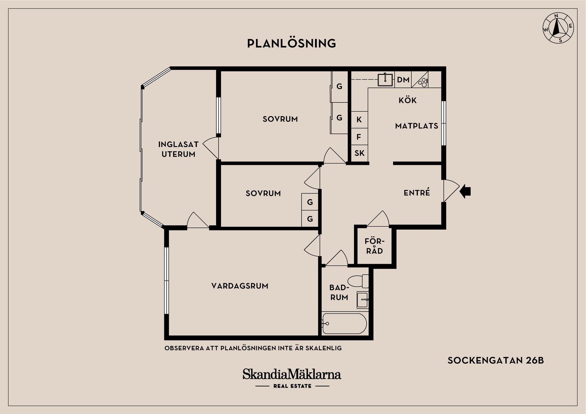 Bostadsrätt, Sockengatan 26B, Rosengården, Helsingborg