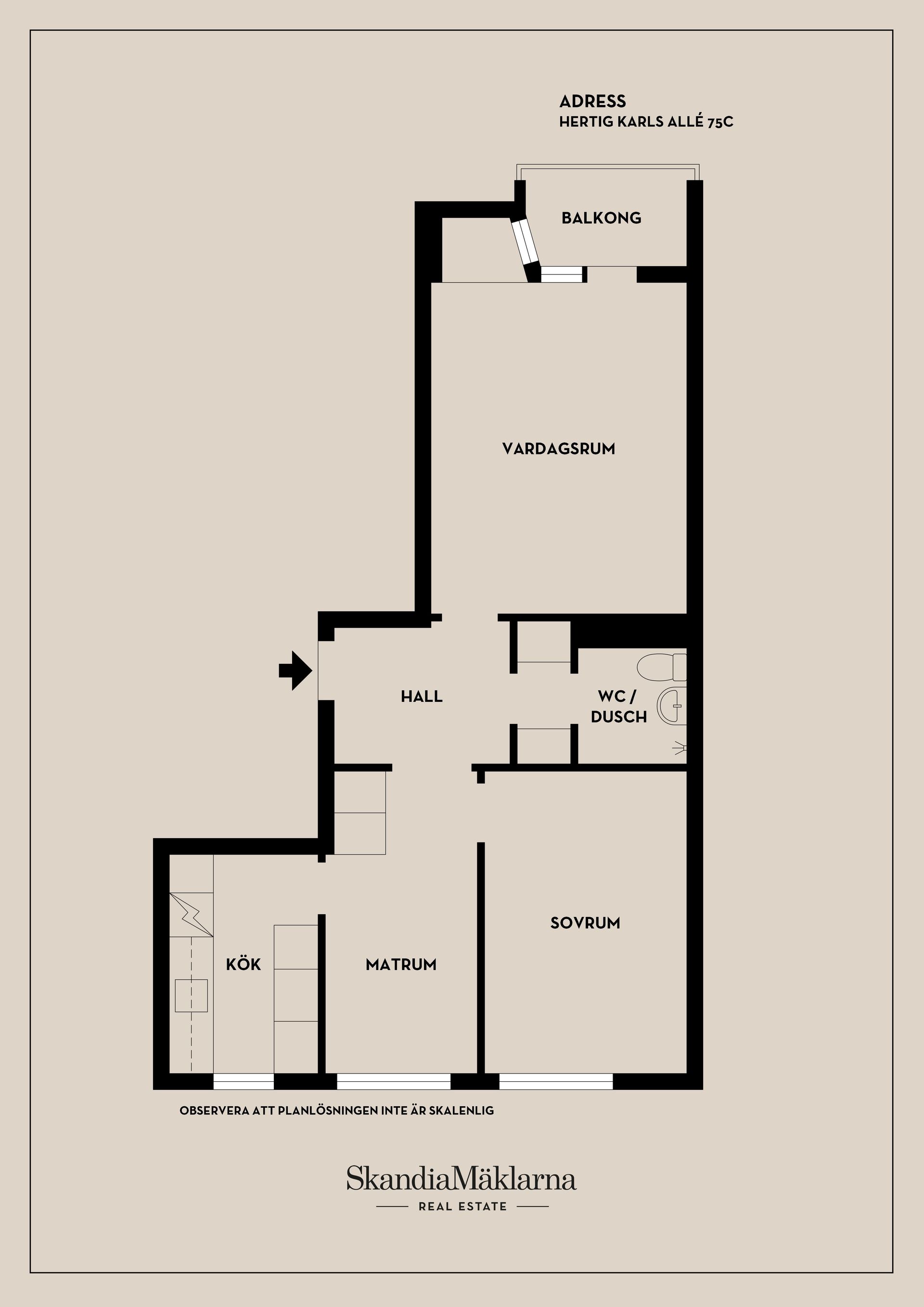 Bostadsrätt, Hertig Karls allé 75C, Centralt - väster, Örebro