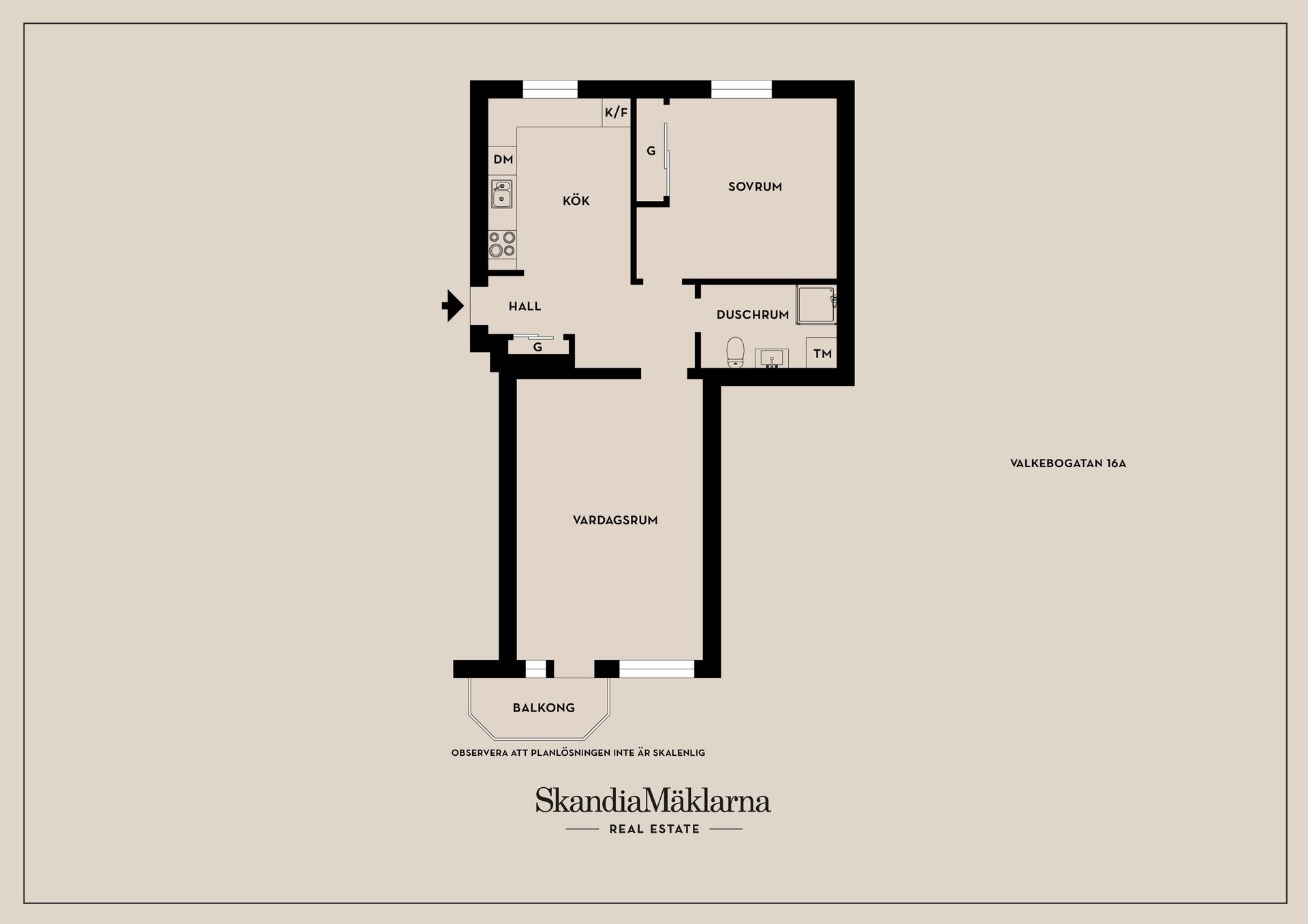 Bostadsrätt, Valkebogatan 16A, Gottfridsberg, Linköping