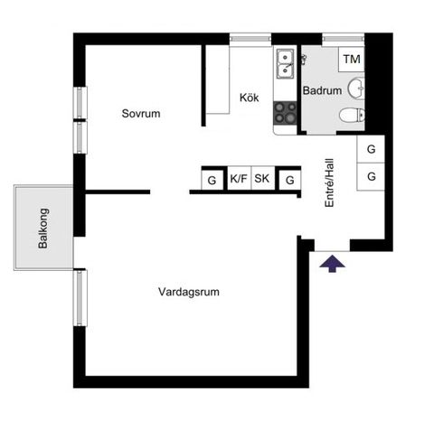 Bostadsrätt, Valsbergs gränd 5, 1 tr, Midsommarkransen, Stockholm