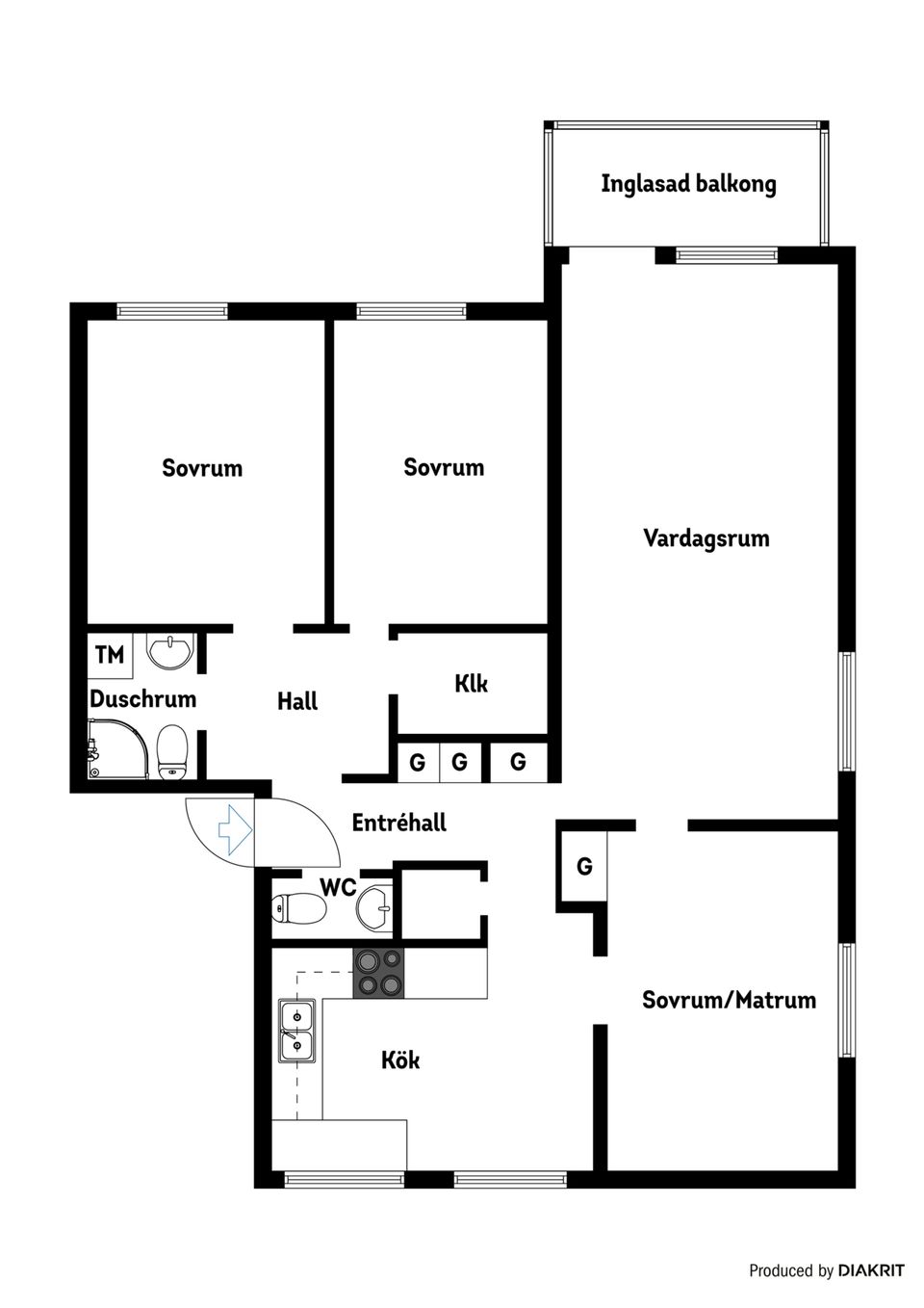 Bostadsrätt, Runebergsgatan 33B, Isaksdal, Nyköping