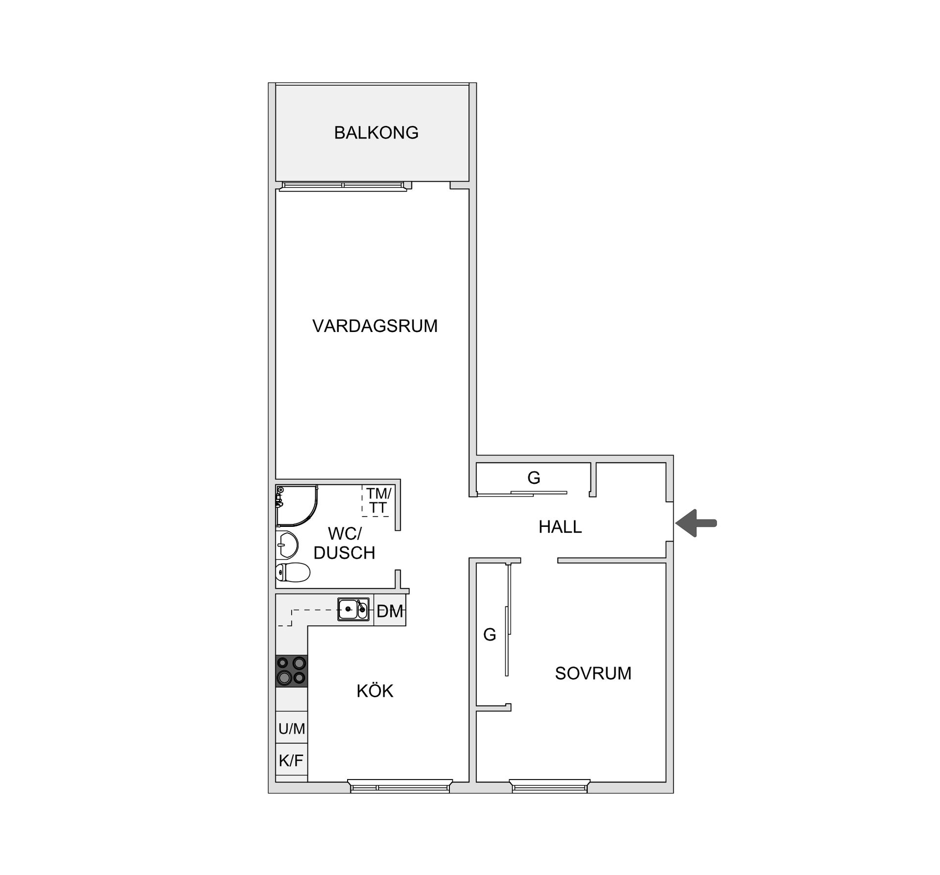 Bostadsrätt, Kungsgatan 9K, Torpa Söder, Jönköping