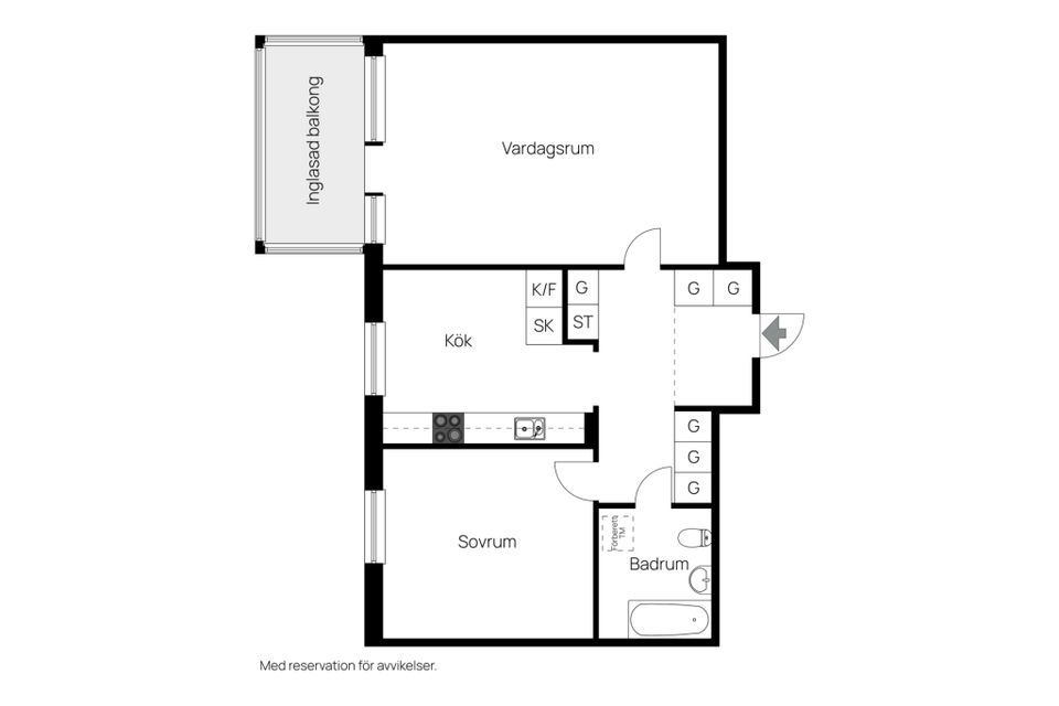 Bostadsrätt, Harmonigatan 11C, Kubikenborg, Sundsvall