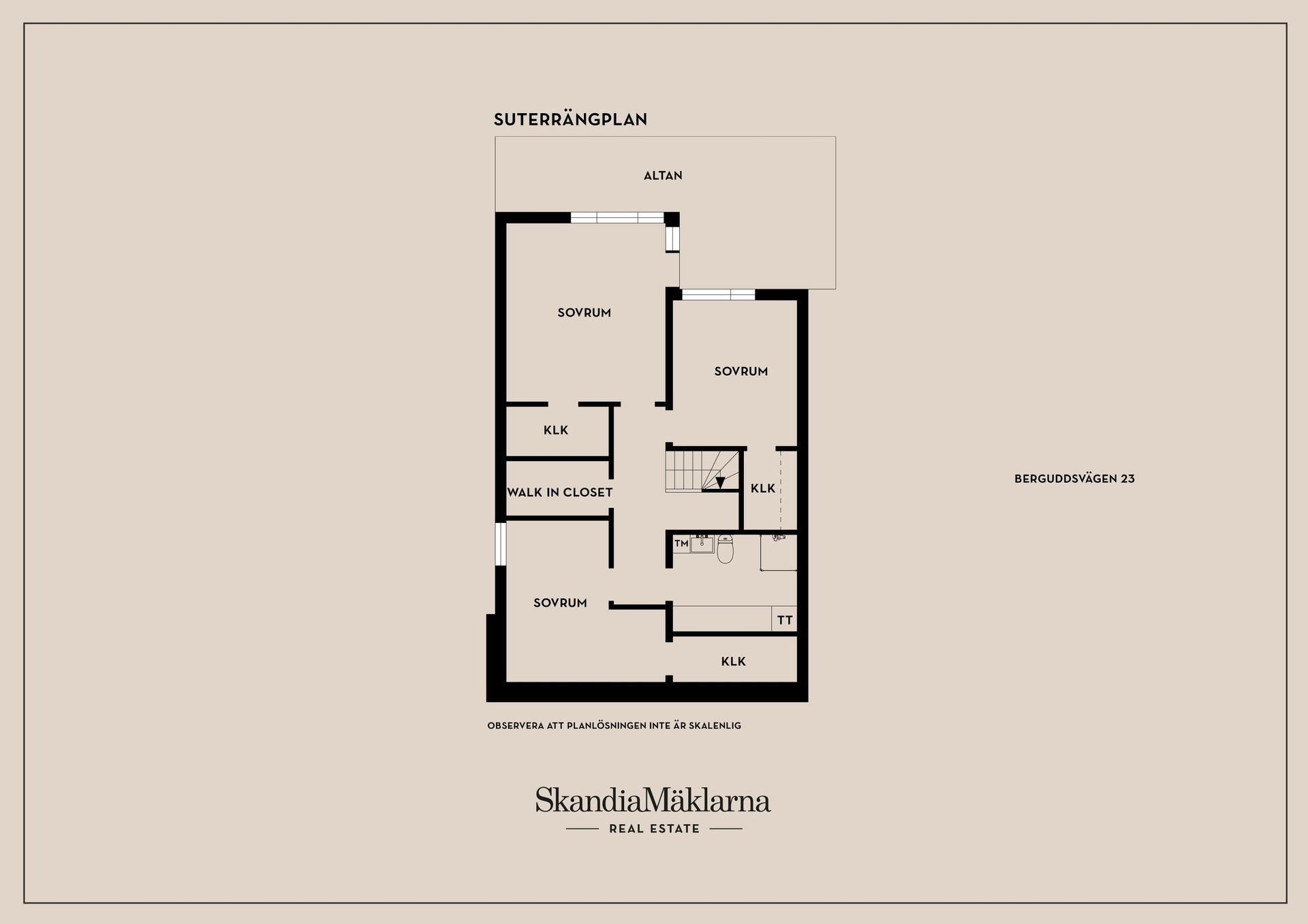 Radhus, Berguddsvägen 23, Baggensudden, Nacka