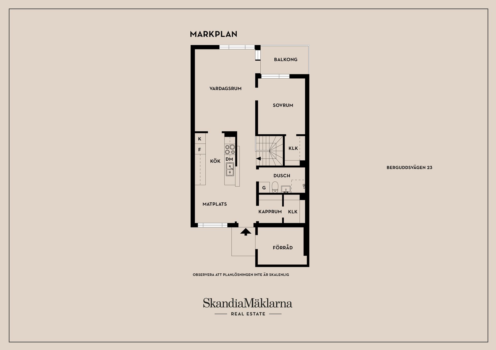 Radhus, Berguddsvägen 23, Baggensudden, Nacka