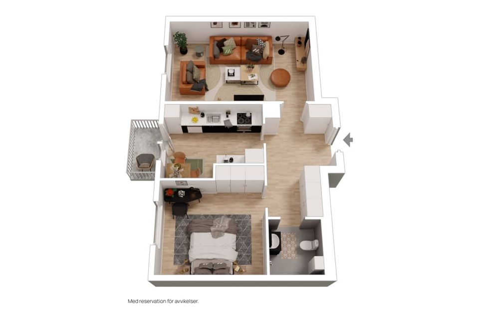 Bostadsrätt, Linnévägen 2b, Södermalm, Lycksele