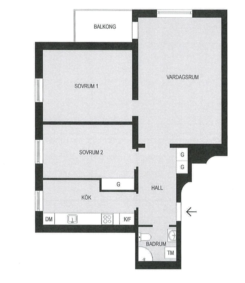 Bostadsrätt, Långhalsvägen 9, 3/3!, Årsta, Stockholm
