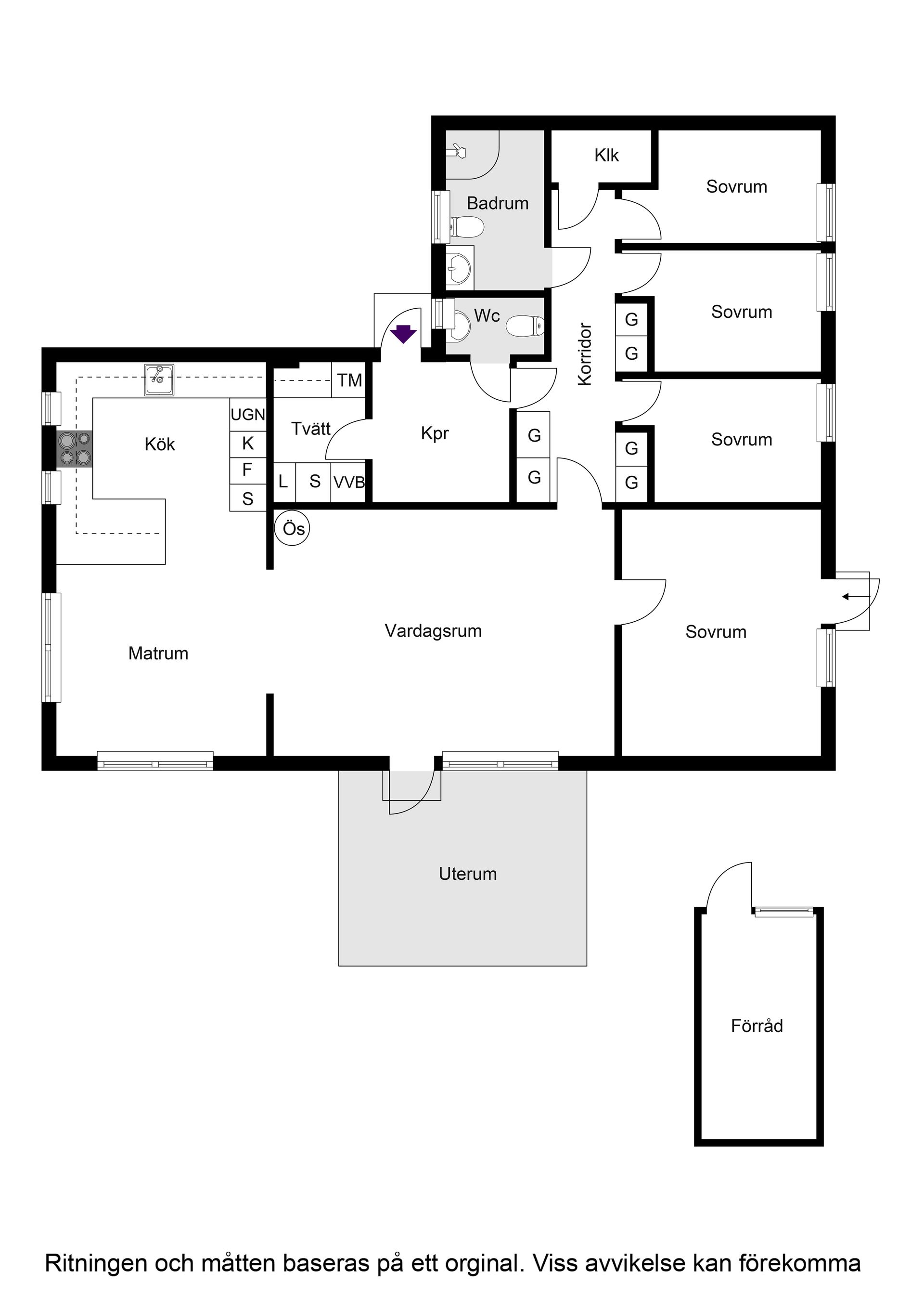 Radhus, Rosengårdsvägen 217, Rosengården, Vallentuna