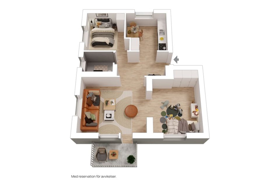 Bostadsrätt, Huldregatan 23b, Sjöbo, Borås