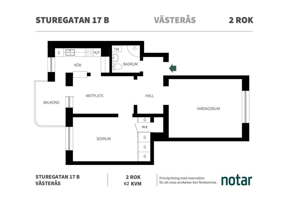 Bostadsrätt, Sturegatan 17B, Centrum, Västerås