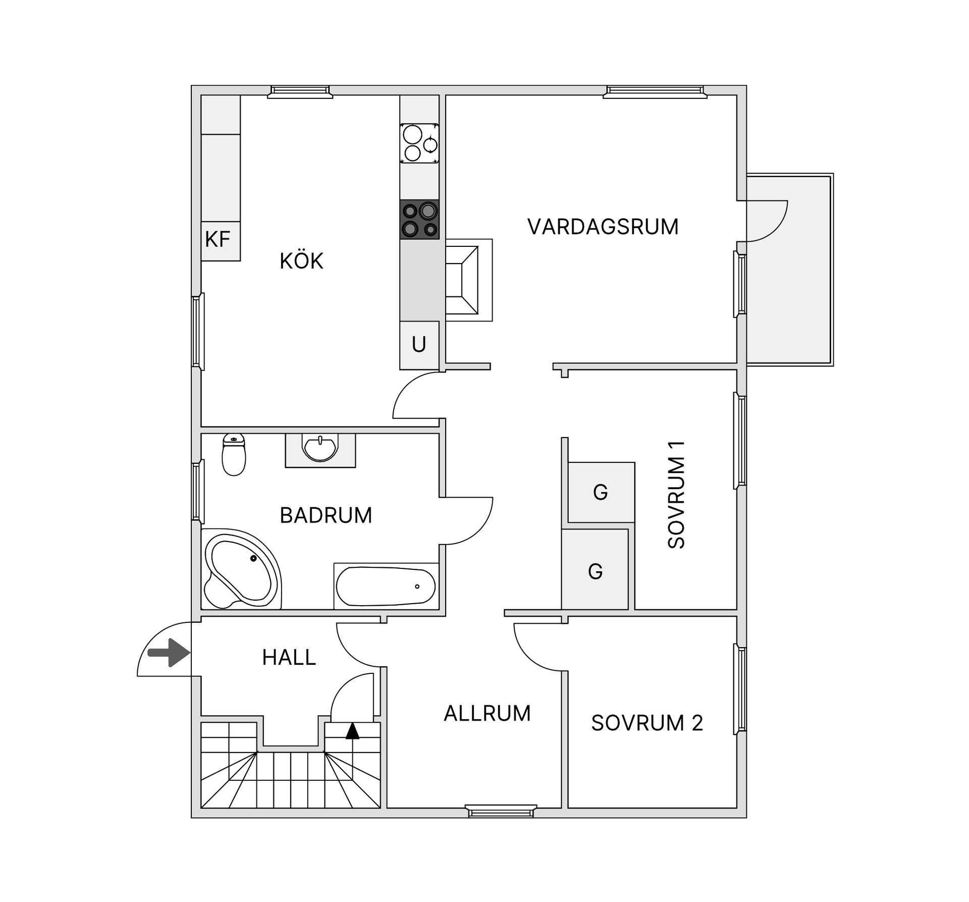 Villa, Stenbergsvägen 6, Dorotea