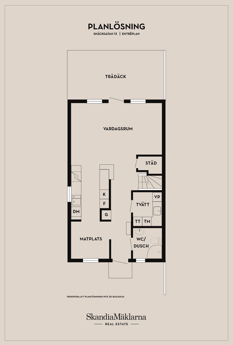 Radhus, Snäckgatan 13, Nybrostrand, Ystad