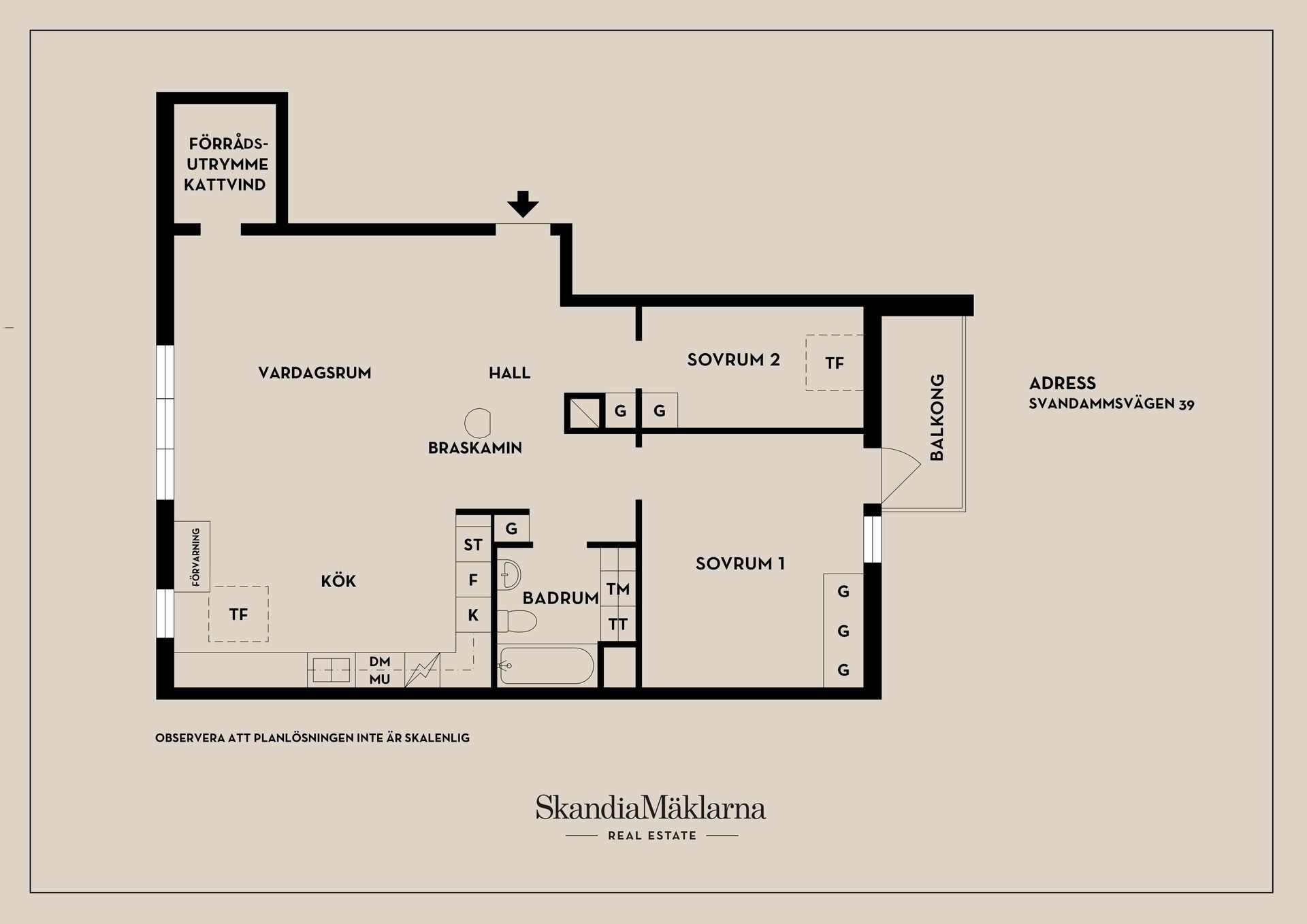 Bostadsrätt, Svandammsvägen 39, Midsommarkransen, Stockholm
