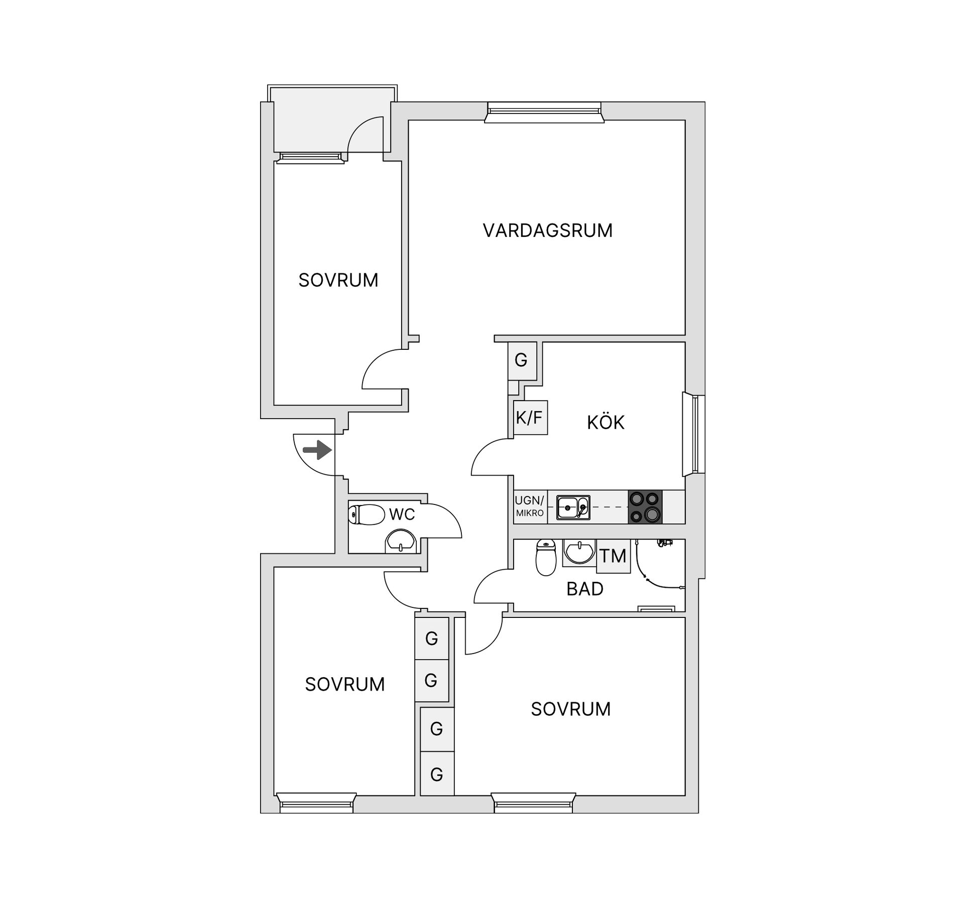 Bostadsrätt, Västerbogatan 5B, Hässleholm - Fredentorp, Hässleholm
