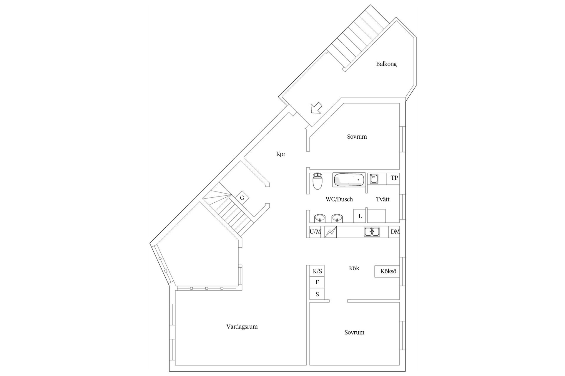 Bostadsrätt, Unamans väg 1, Kampen, Växjö