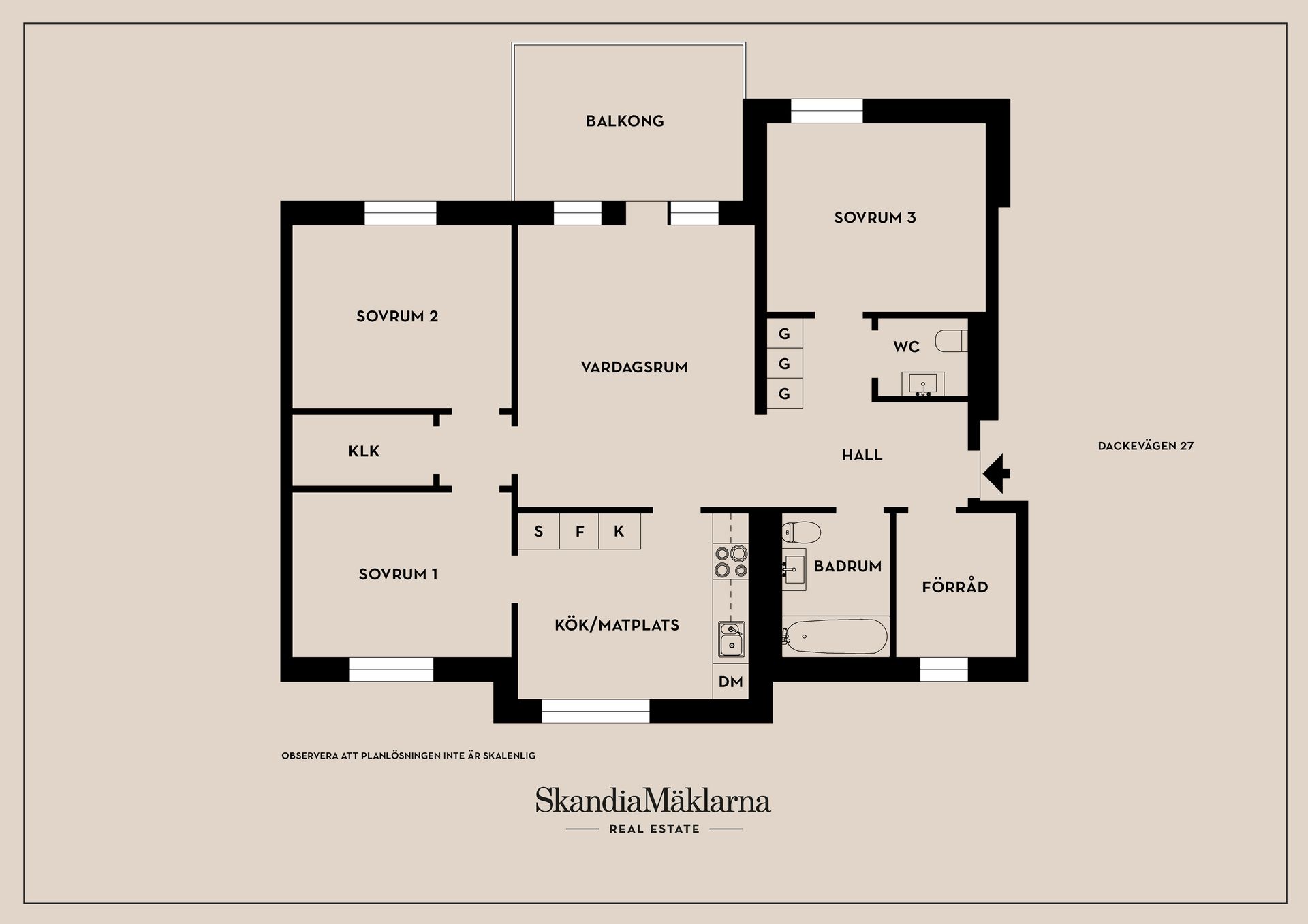 Bostadsrätt, Dackevägen 27, Jakobsberg, Järfälla